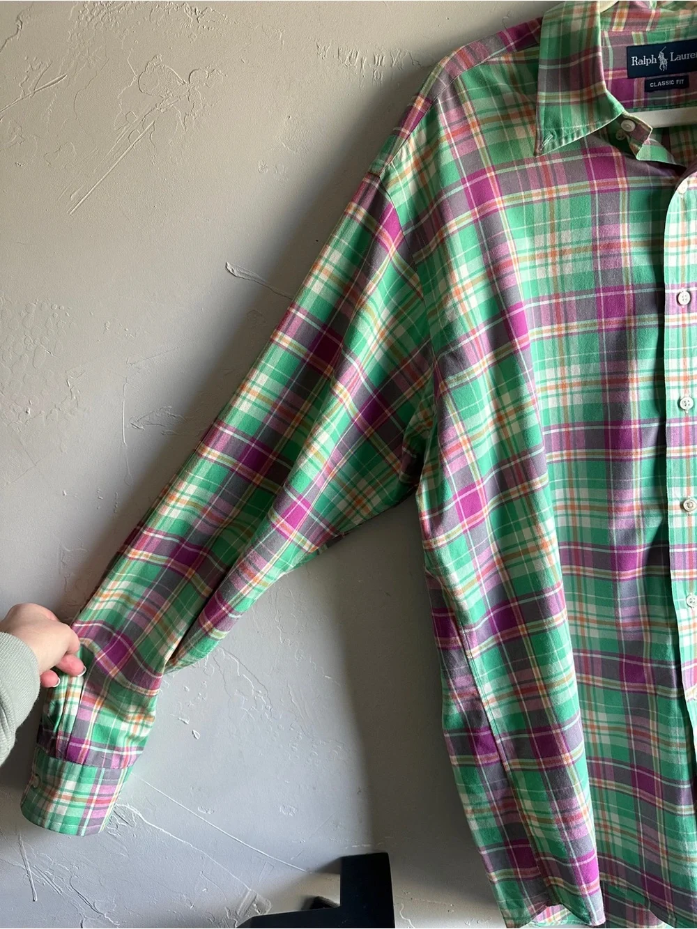 Polo Ralph Lauren Plaid Button Up Shirt Classic Fit Cotton Prep Ivy Mens Large